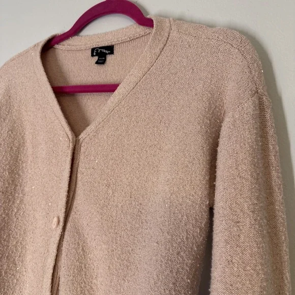 Shimmer Pink Cardigan Girls XXL (16) Warm Trendy Cute - Picture 4 of 6